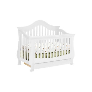 Million Dollar Baby Classic Ashbury 4-in-1 Convertible Crib in White M8201w - All