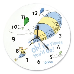 Trend Lab Wall Clock Dr. Seuss Blue Oh The Places You'll Go 30377 - All