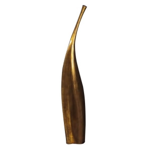 Howard Elliott Striped Gold Lacquered Contemporary Tall Vase 22065 - All