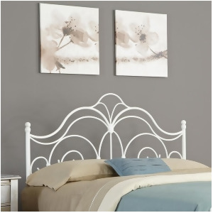 Fbg Rhapsody Metal Headboard Glossy White Full B12174 - All
