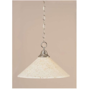 Toltec Lighting Chain Hung Pendant Chrome 16' Gold Ice Glass 10-Ch-714 - All