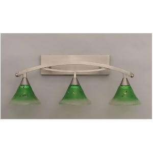 Toltec Lighting Bow 3 Light Bath Bar 7 Kiwi Green Crystal Glass 173-Bn-753 - All
