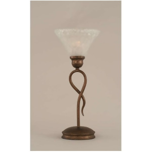 Toltec Lighting Leaf Table Lamp Bronze 7' Italian Bubble Glass 35-Brz-451 - All