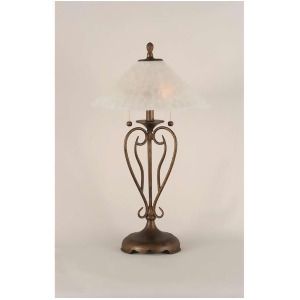 Toltec Lighting Olde Iron Table Lamp 16' Italian Bubble Glass 42-Brz-411 - All
