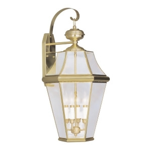 Livex Lighting Georgetown Outdoor Wall Lantern in Polished Brass 2366-02 - All