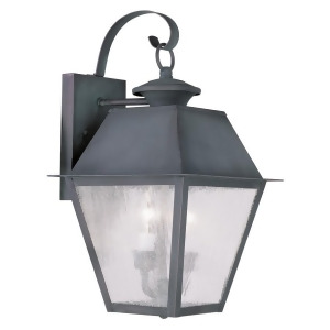 Livex Lighting Mansfield Outdoor Wall Lantern in Charcoal 2165-61 - All