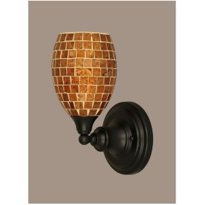 Toltec Lighting Wall Sconce Matte Black Finish 5'Mosaic Glass 40-Mb-409 - All