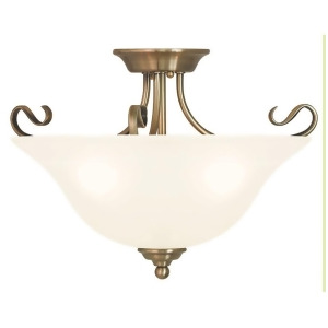 Livex Lighting Coronado Flush Mounts Antique Brass 6130-01 - All