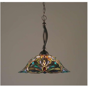 Toltec Lighting Bow Pendant 19' Kaleidoscope Tiffany Glass 271-Bc-990 - All