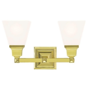 Livex Lighting Mission Bathroom Vanity Lighting Polished Brass 1032-02 - All
