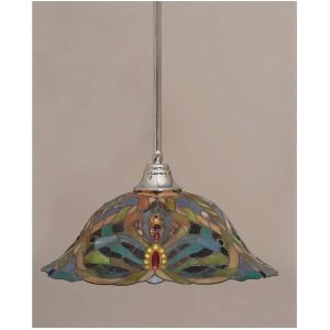 Toltec Lighting Stem Pendant 18.25' Kaleidoscope Tiffany Glass 26-Ch-990 - All