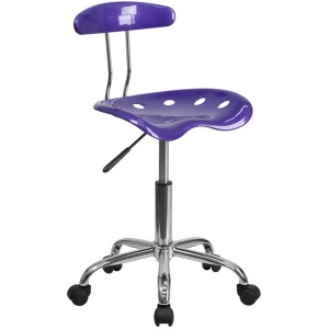Flash Furniture Purple Plastic Task Chair Purple Lf-214-violet-gg - All