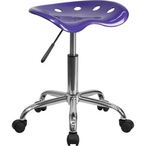 Flash Furniture Purple Plastic Stool Violet Lf-214a-violet-gg - All