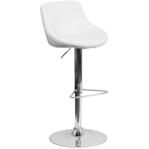 Flash Furniture White Contemporary Barstool White Ch-82028-mod-wh-gg - All