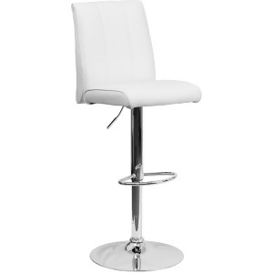 Flash Furniture White Contemporary Barstool White Ch-122090-wh-gg - All