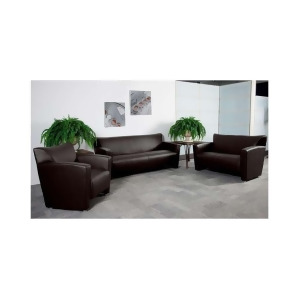 Flash Furniture Hercules Majesty Series Reception Set In Brown 222-Set-bn-gg - All