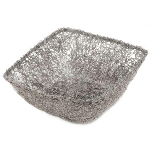 St. Croix Kindwer 11 Square Twist Wire Mesh Basket Silver A1035 - All