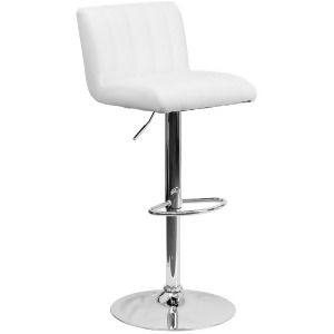 Flash Furniture White Contemporary Barstool White Ch-112010-wh-gg - All