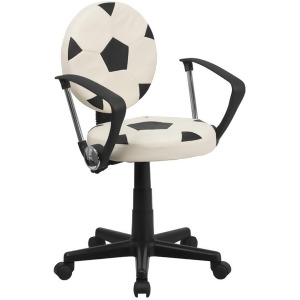 Flash Furniture Soccer Task Chair Black White Bt-6177-soc-a-gg - All