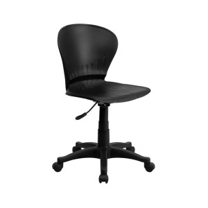Flash Furniture Mid-Back Black Plastic Swivel Task Chair Rut-a103-bk-gg - All