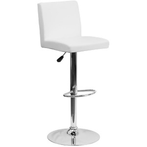 Flash Furniture White Contemporary Barstool White Ch-92066-wh-gg - All