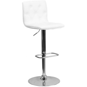 Flash Furniture White Contemporary Barstool White Ch-112080-wh-gg - All