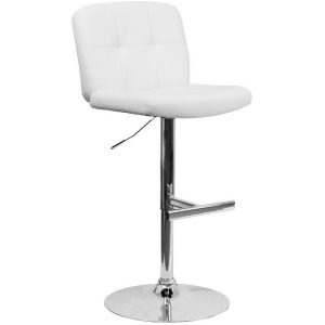 Flash Furniture White Contemporary Barstool White Ds-829-wh-gg - All