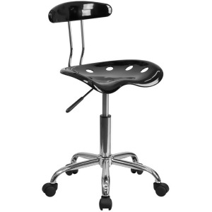 Flash Furniture Black Plastic Task Chair Black Lf-214-blk-gg - All
