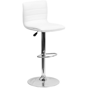 Flash Furniture White Contemporary Barstool White Ch-92023-1-wh-gg - All
