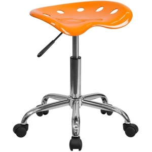 Flash Furniture Orange Plastic Stool Orange Lf-214a-orangeyellow-gg - All
