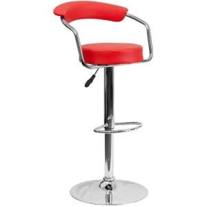 Flash Furniture Red Contemporary Barstool Red Ch-tc3-1060-red-gg - All