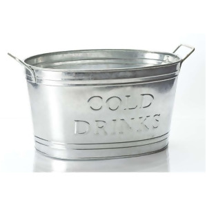 St. Croix Kindwer Galvinized Cold Drinks Oval Tub Silver A1051 - All