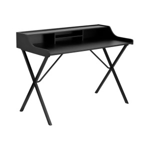 Flash Furniture Black Computer Desk With Top Shelf Nan-2124-gg - All