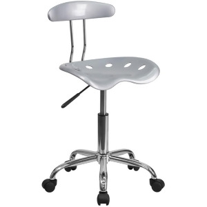 Flash Furniture Silver Plastic Task Chair Silver Lf-214-silver-gg - All