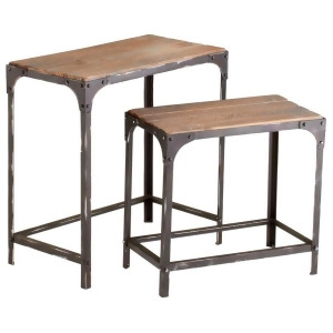 Cyan Design Winslow Nesting Tables Raw Iron and Natural Wood 04866 - All
