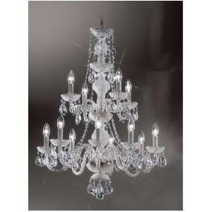 Classic Lighting Monticello Crystal All Glass Chandelier Chrome 8239Chi - All