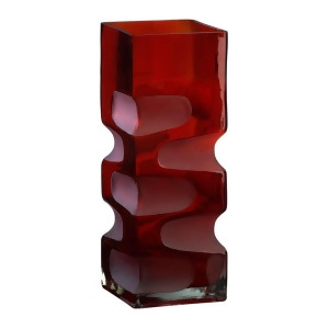 Cyan Design Small Ruby Etched Vase Red 01823 - All