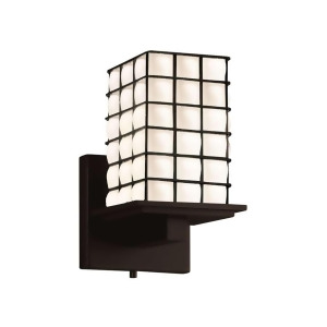 Justice Design Wall Sconce Wgl-8671-15-grop-mblk - All