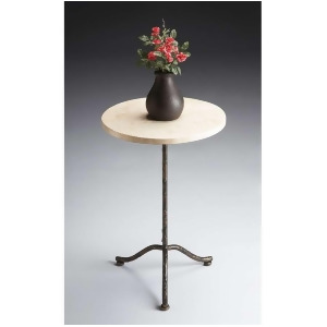 Butler Loreto Fossil Stone Pedestal Table Metalworks 6068025 - All