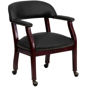 Flash Furniture Bonded Leather Side Chair Black B-z100-lf-0005-bk-lea-gg - All