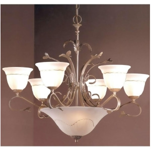 Classic Lighting Treviso Wrought Iron Chandelier Pearlized Gold 4119Pg - All