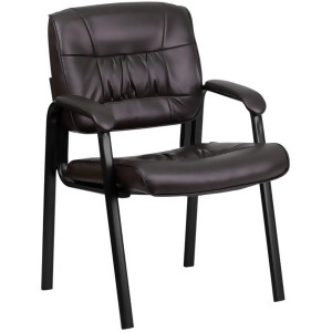 Flash Furniture Bonded Leather Side Chair Brown Bt-1404-bn-gg - All