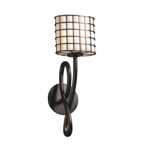 Justice Design Wall Sconce Wgl-8911-30-grop-mblk - All