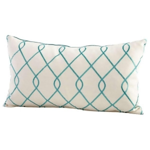Cyan Design Chain Link Pillow Turquoise/White 06541 - All