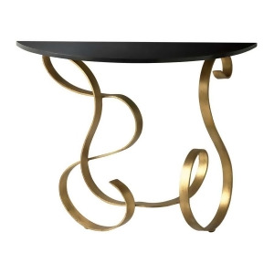 Cyan Design Ribbon Console Table Black and Gold 03077 - All