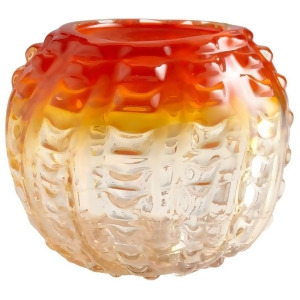 Cyan Design Small Fire Pod Vase Orange and Clear 05849 - All