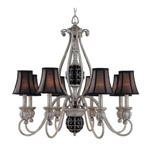 Classic Lighting Catturatto Captured Glass Chandelier Argento Negro 71128An - All