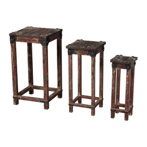 Sterling Ind. Set of 3 Distressed Finish Stacking Tables Horizonte 51-10035-S3 - All