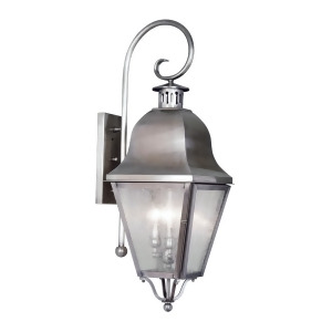Livex Lighting Amwell Outdoor Wall Lantern in Vintage Pewter 2555-29 - All