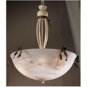 Classic Lighting Belluno Wrought Iron Pendant Ivory-Brown 3650Ib - All